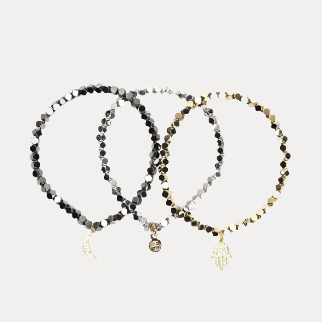 Metallic Kryptonite Bracelets - Set of 3