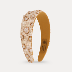 Natasha Cream Sequin Pearl Headband