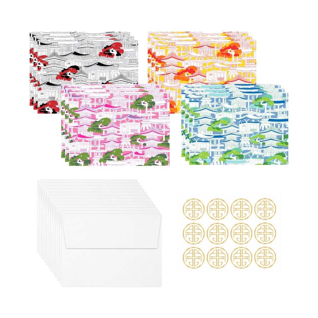 Pagoda Notecard Set