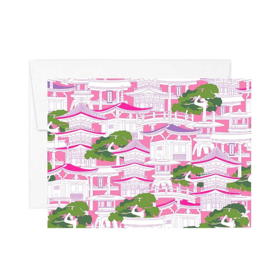 Pagoda Notecard Set