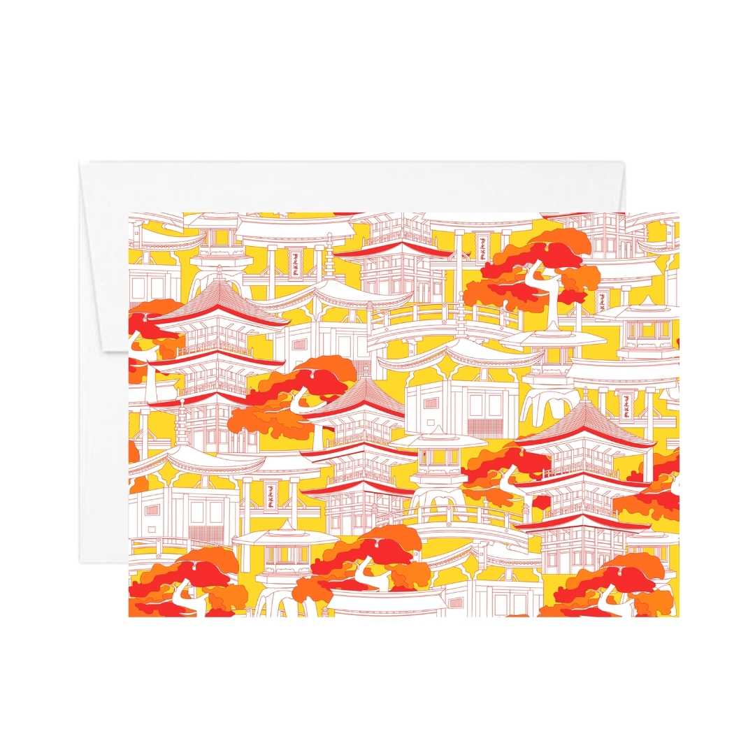 Pagoda Notecard Set