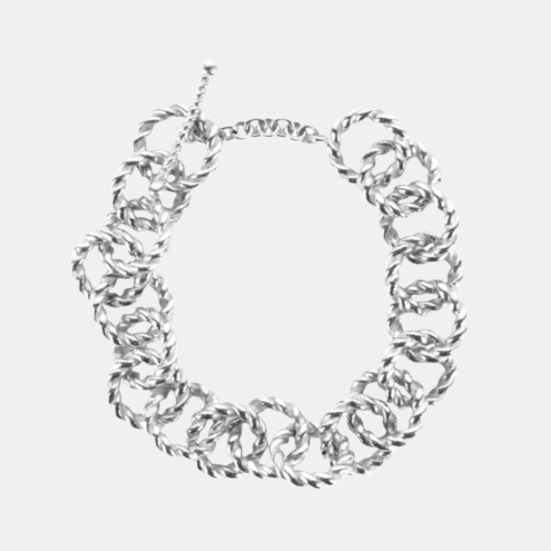 BuDhaGuy Odeon Bracelet for Men - Silver