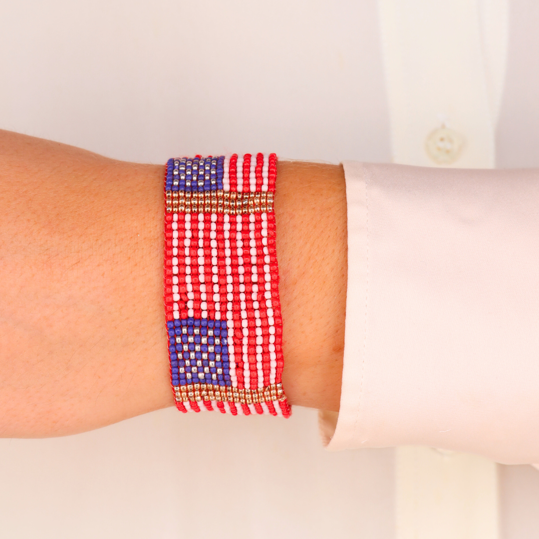 Old Glory Beaded Bracelet