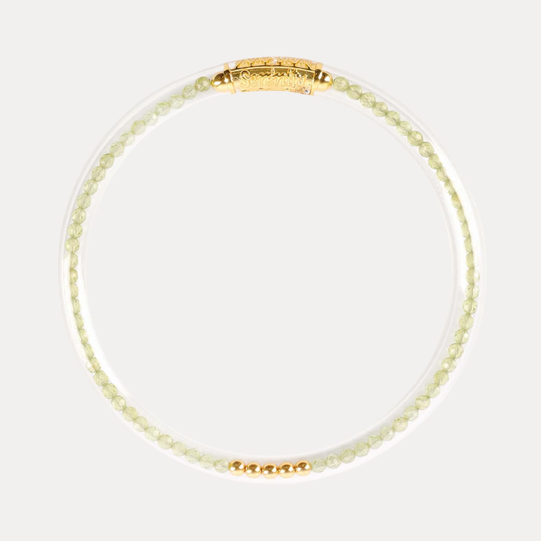 Peridot Luxe All Weather Bangle® (AWB®) - Serenity Prayer