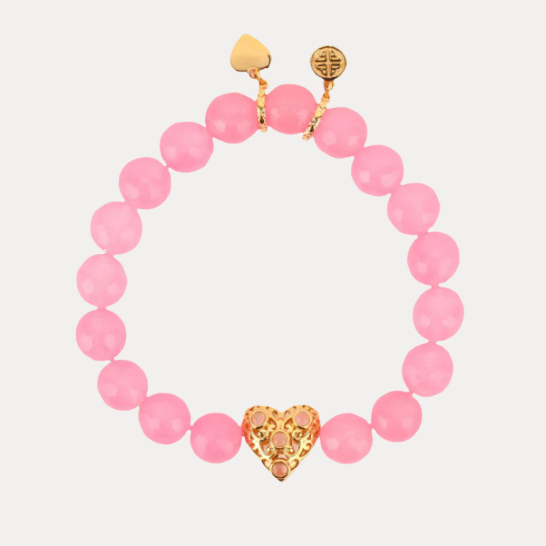 Corazon Beaded Bracelet - Pink
