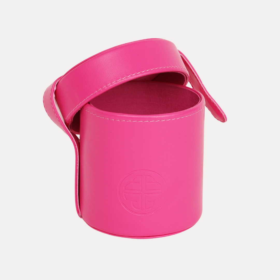Pink Leather Canister