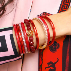 Corazon Beaded Bracelet - Ruby
