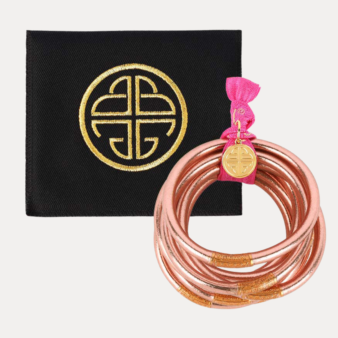 Rose Gold All Weather Bangles® (Set of 6) - Serenity Prayer