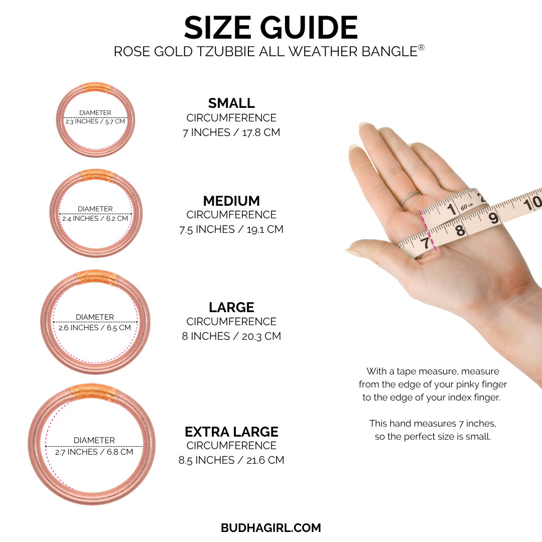 Rose Gold Tzubbie All Weather Bangle® (AWB®) - Serenity Prayer