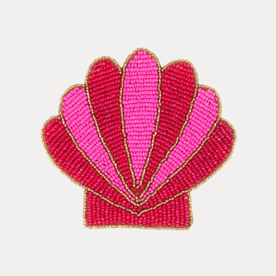 Pink Shell Coasters - Set of 4