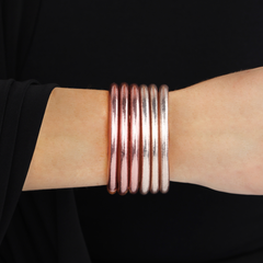 The Champagne & Rose Gold Core Mixed Stack
