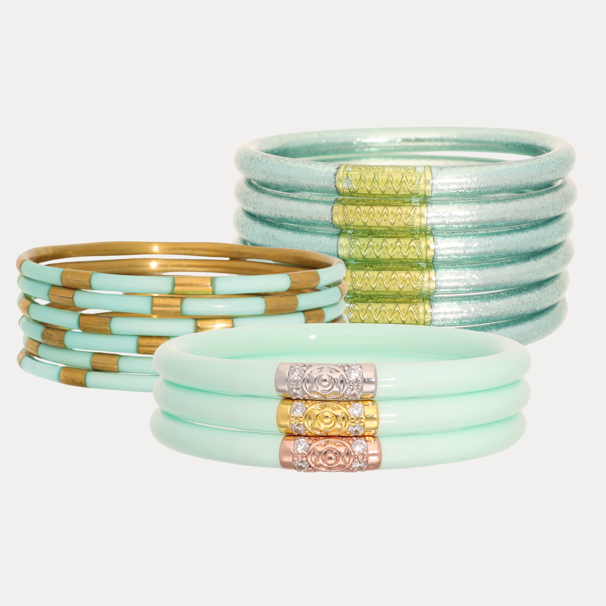 Triple Mint Bangle Bundle