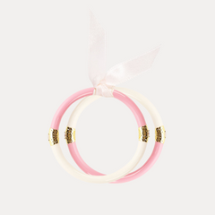 Pink/Ivory Yin & Yang All Season Bangles™ (ASB™) For Kids