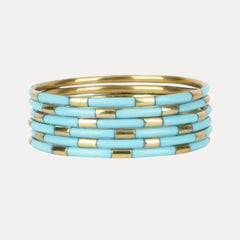 Turquoise Veda Bangles - Set of 6