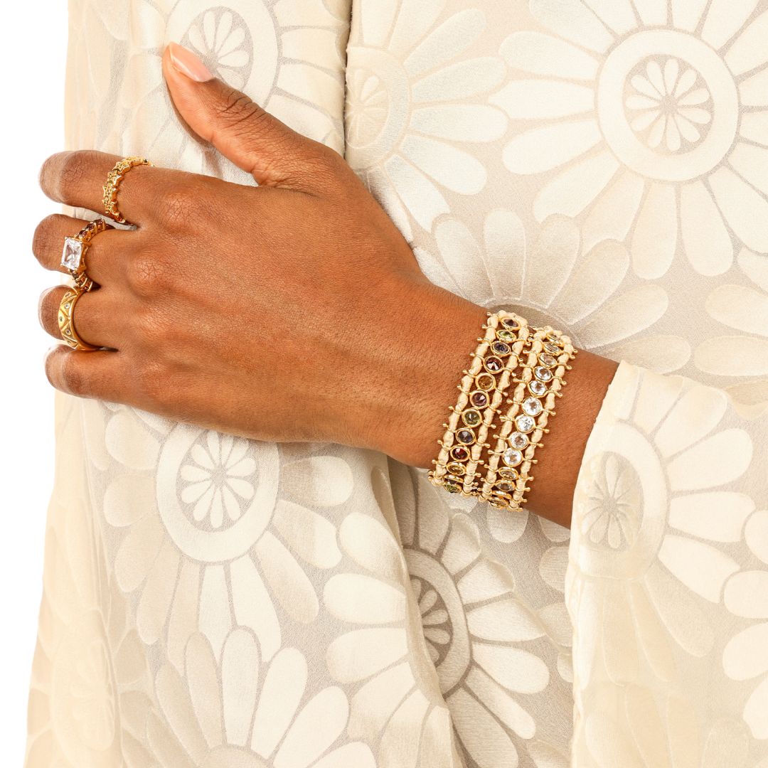 Viv String Bracelet - Ivory/Multi