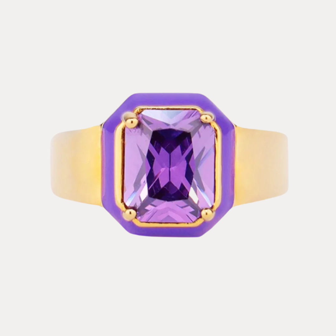 Cushion Ring - Amethyst