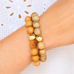Ashen Wood Beaded Bracelet