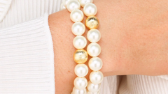 White Pearl Mala Beaded Bracelet