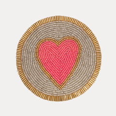 Pink Heart Coasters - Set of 4